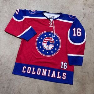 New Jersey Colonials 40th Anniversary Hockey Jersey #16‎ Yutko Retro Fits XXL